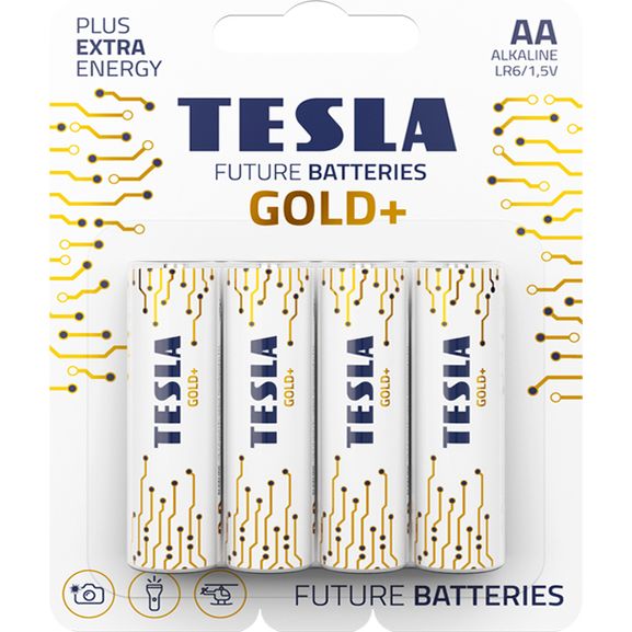 Tesla Batteries Μπαταρίες Αλκαλικές Gold+ LR06 AA 1,5V 4τεμ. 8594183392257