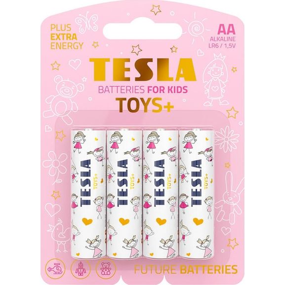 Μπαταρίες | Tesla Batteries | TOYS+ GIRL| Μέγεθος AA | LR06 | 4 Τμχ. | Aλκαλική